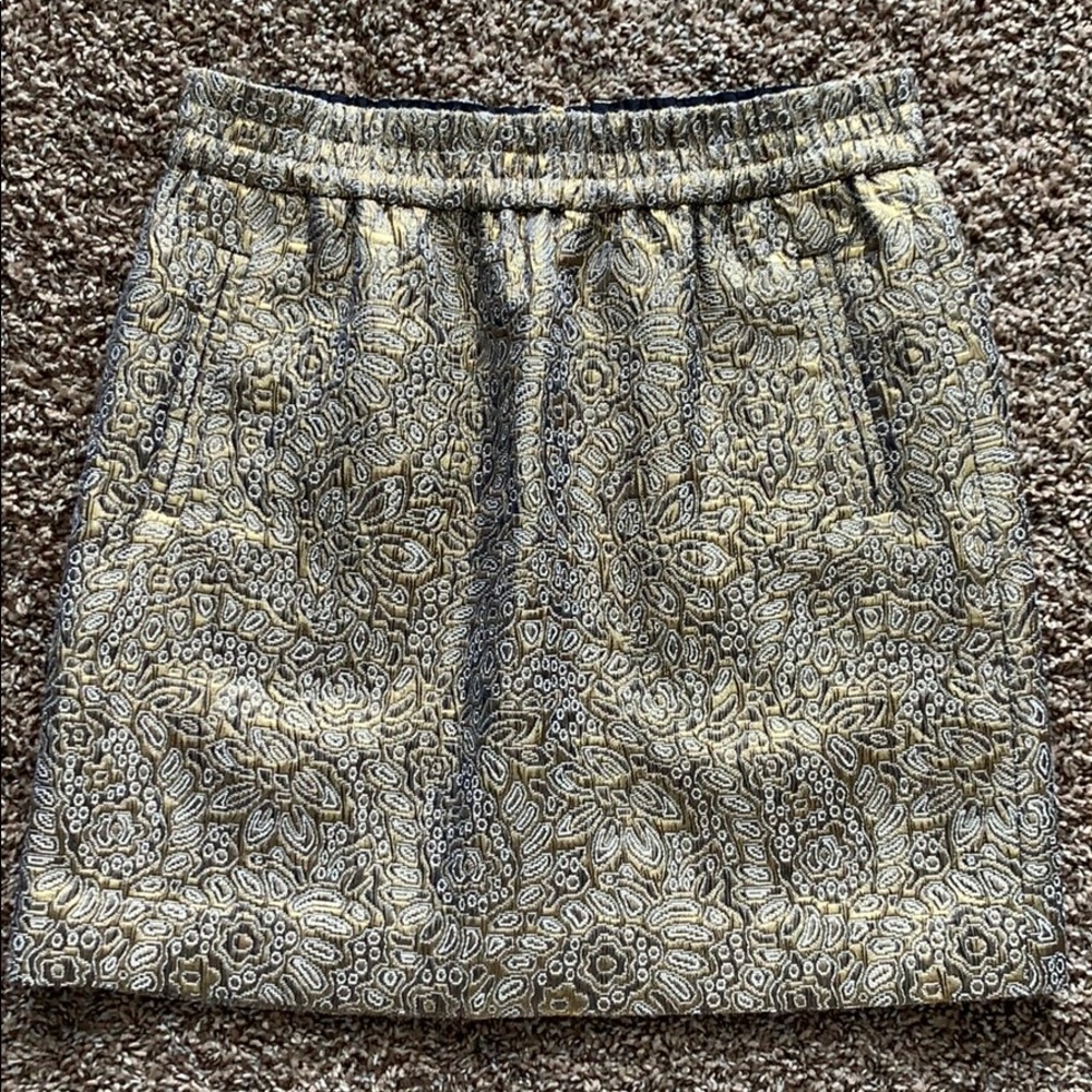 Loft Gold Brocade Skirt